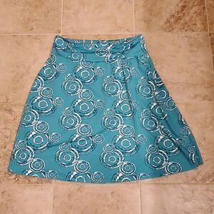 Tranquility teal bubble pattern circle skirt